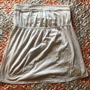 White embroidered sleeveless top